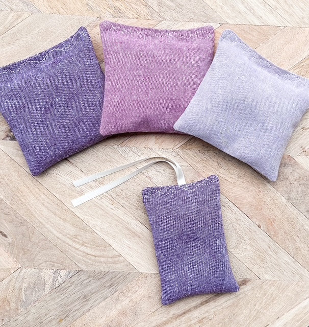 Lavender Sachet Set of 4 - Mauve, Lilac, and Plum