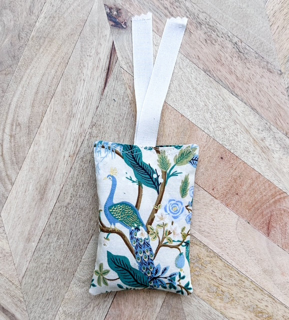 Lavender Sachet Set of 5 - Green (Sage, Eucalyptus, Mist, Peacock print)
