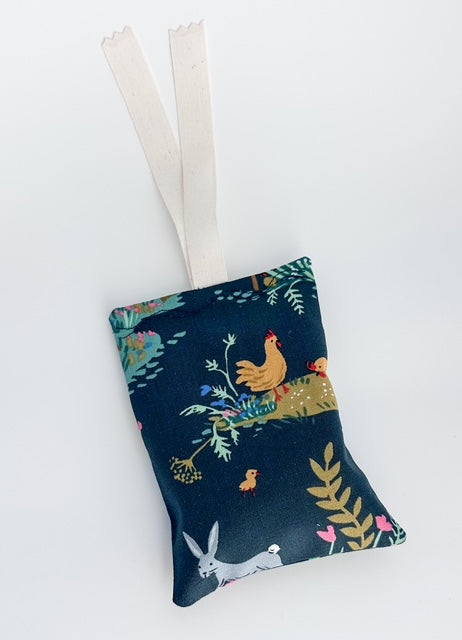 Lavender Sachets - Four-Piece Collection in English Garden Toile (Navy)