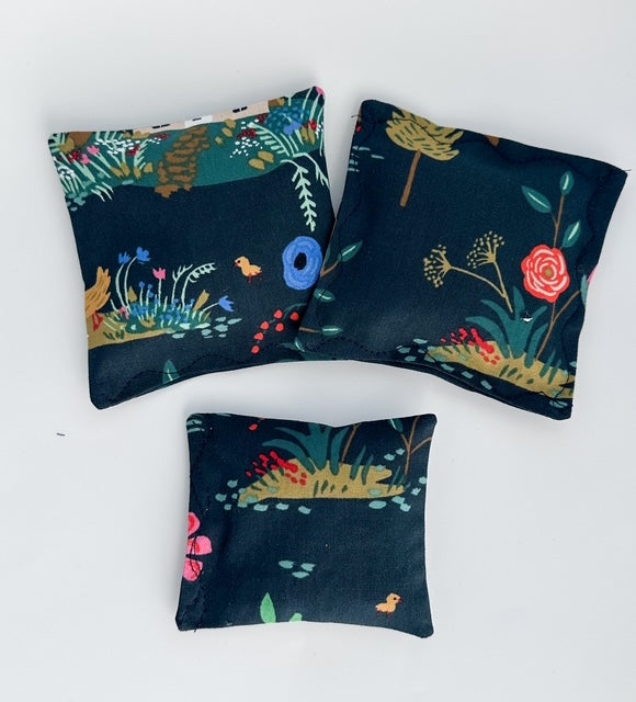 Lavender Sachets - Four-Piece Collection in English Garden Toile (Navy)