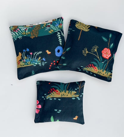 Lavender Sachets - Four-Piece Collection in English Garden Toile (Navy)