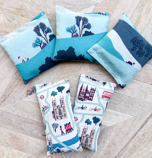 Set of 5 Lavender Sachets - London Town and Box Hill