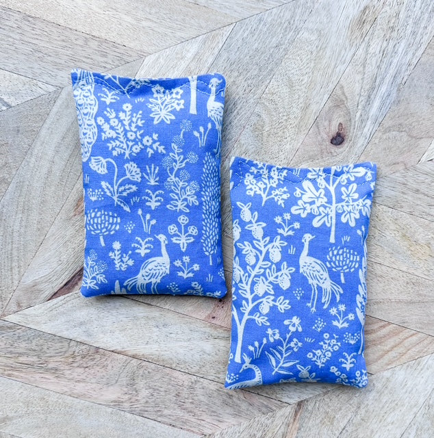 Lavender Sachets (Set of 2, narrow style) - Blue and White Print