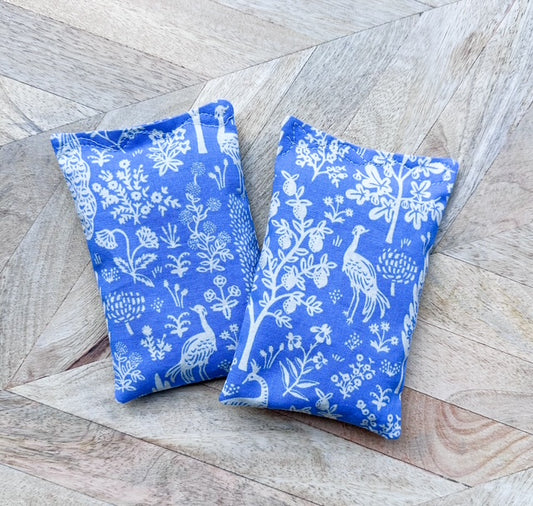 Lavender Sachets (Set of 2, narrow style) - Blue and White Print