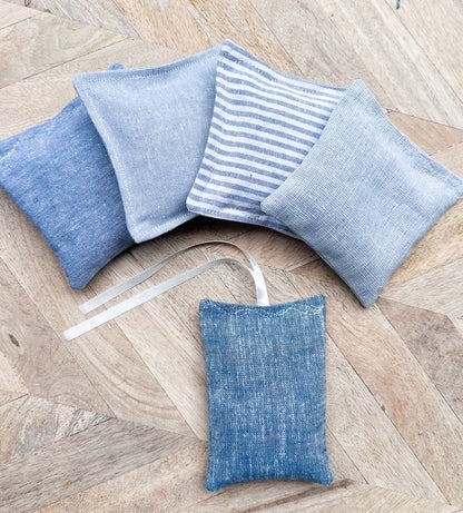 Lavender Sachet Set of 5 - Blue Shades