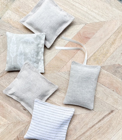 Lavender Sachet Set of 4 - Natural and Cream Neutrals