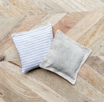 Lavender Sachet Set of 4 - Natural and Cream Neutrals