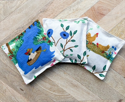Lavender Sachet Trio - English Garden Toile in Cream