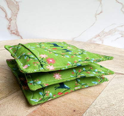 Lavender Sachet Trio - Horses in Green