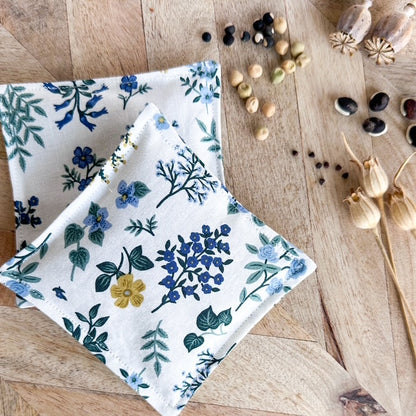 Lavender Sachet Trio - Meadow in Blue and White