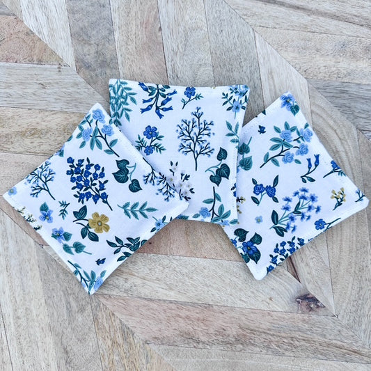 Lavender Sachet Trio - Meadow in Blue and White