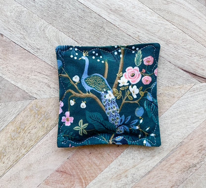 Lavender Sachet Trio - Peacock Floral in Dark Green