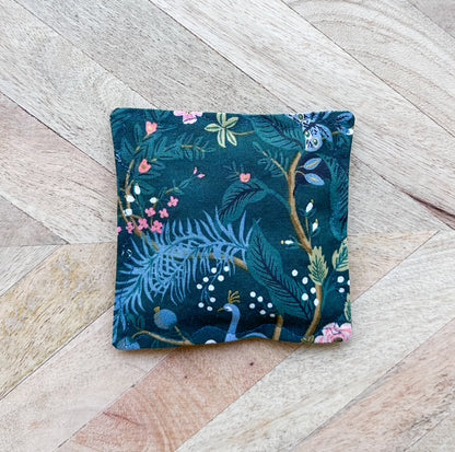 Lavender Sachet Trio - Peacock Floral in Dark Green