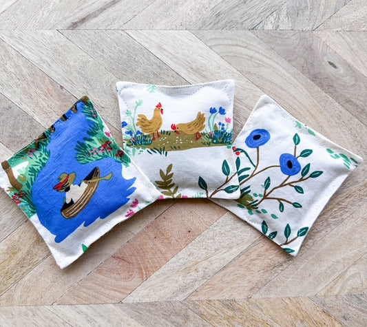 Lavender Sachet Trio - English Garden Toile in Cream