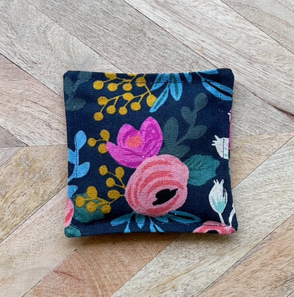 Lavender Sachet Trio - Navy Blue Canvas Floral