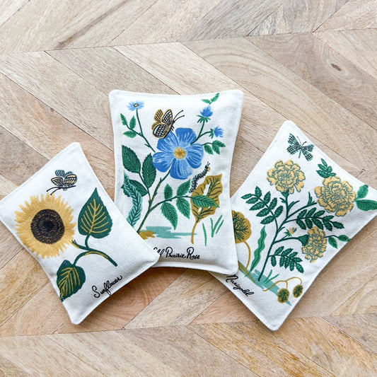 Lavender Sachet Trio - Botanical Prints