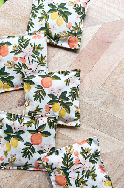 Lavender Sachet Set of 5 - Summer Citrus Floral in Cream