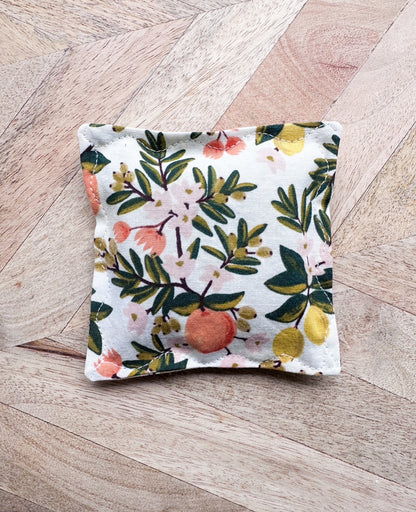 Lavender Sachet Set of 5 - Summer Citrus Floral in Cream