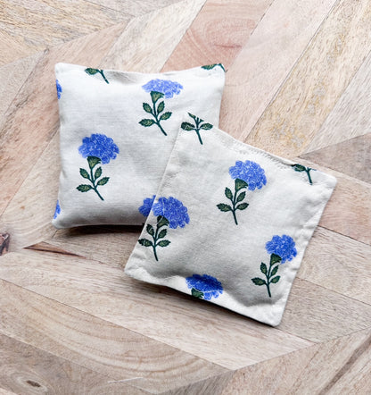 Lavender Sachet Set of 5 - Blue Cornflower Print