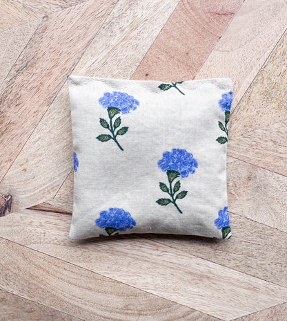 Lavender Sachet Set of 5 - Blue Cornflower Print
