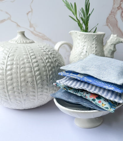 Lavender Sachet Set of 5 - Mix and Match Blues