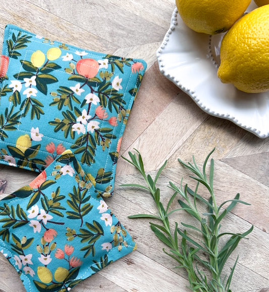 Lavender Sachets (Set of 2) - Summer Citrus in Teal