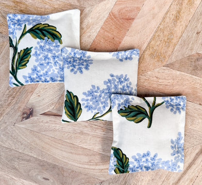 Lavender Sachet Set of 5 - Hydrangea Print and Blues