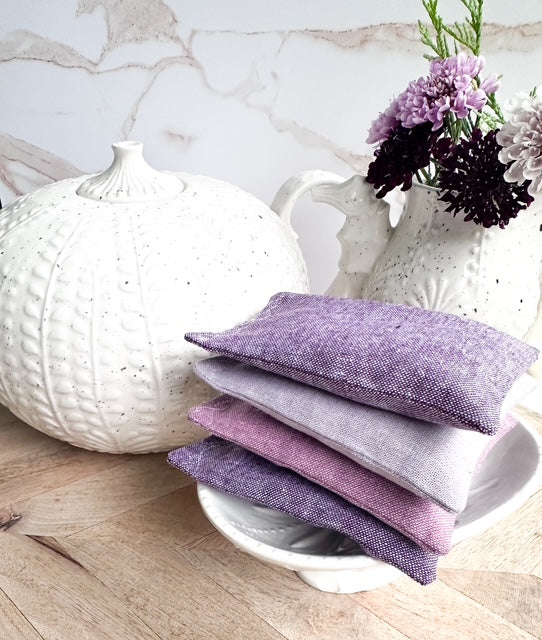 Lavender Sachet Set of 4 - Mauve, Lilac, and Plum