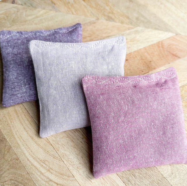 Lavender Sachet Set of 4 - Mauve, Lilac, and Plum