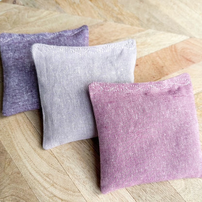 Lavender Sachet Set of 4 - Mauve, lavender, and plum shades